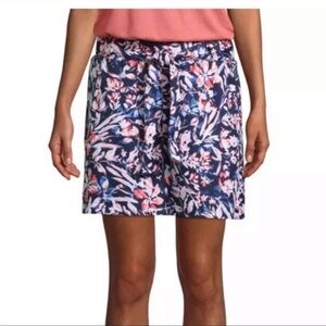 At. Johns Bay Floral Tie Waist Belted Skort With Pockets